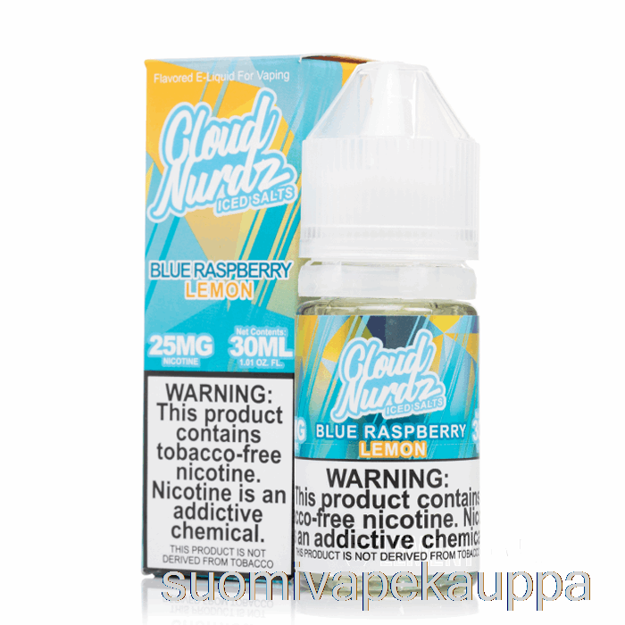 Vape Suomi Jäinen Sininen Vadelma Sitruuna - Pilvi Nurdz Suolat - 30ml 25mg